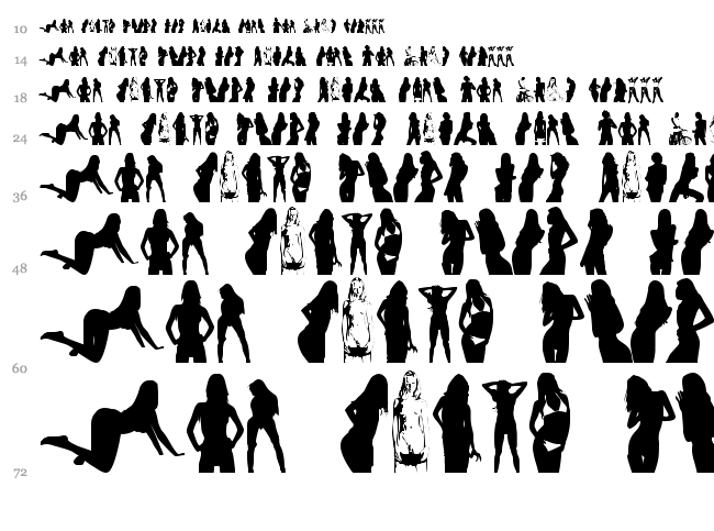 Sexy Spanish Woman font waterfall