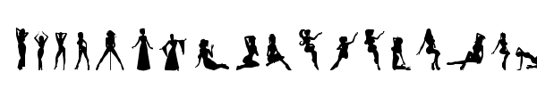 Silhouettes from Poser LT font
