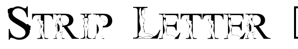 Strip Letter 1 font