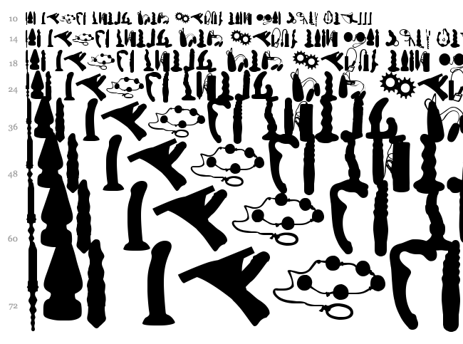 WC XXXplicit Bta font waterfall