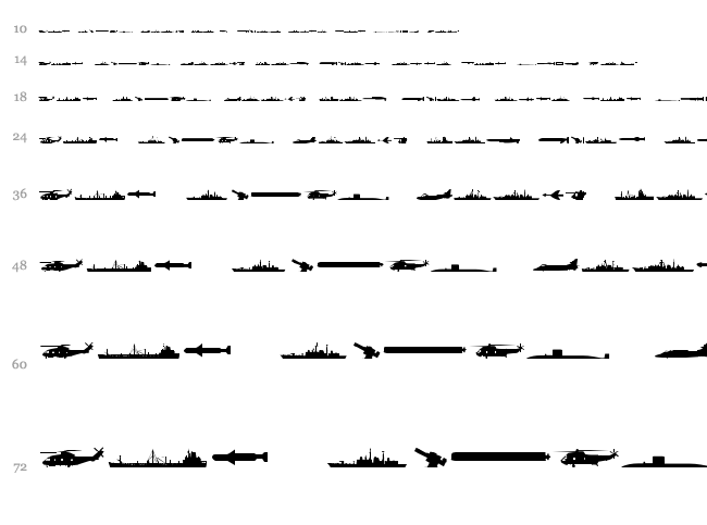 Ships font waterfall