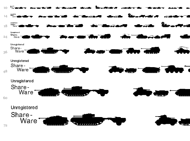 Tanks WW2 font waterfall