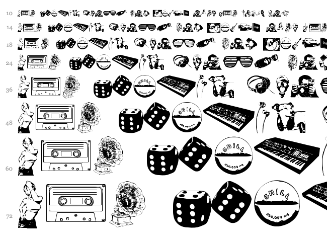 Denise DJ font waterfall