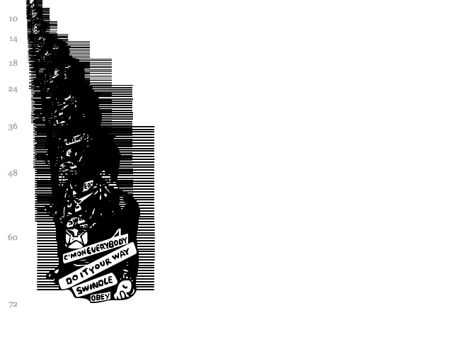 Obey Rockers font waterfall