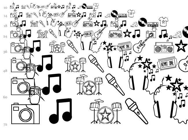Rock Star font waterfall