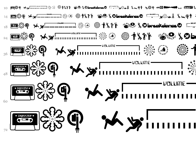 Superstar DJ font waterfall