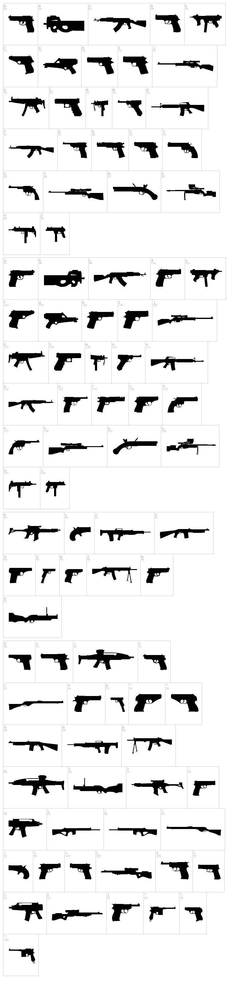 2nd Amendment font map