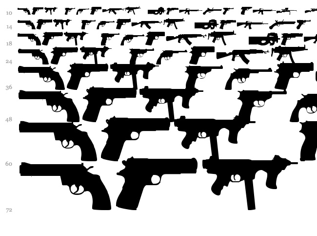 2nd Amendment font waterfall