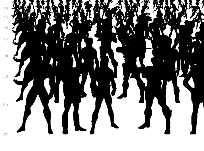 Action Men font waterfall