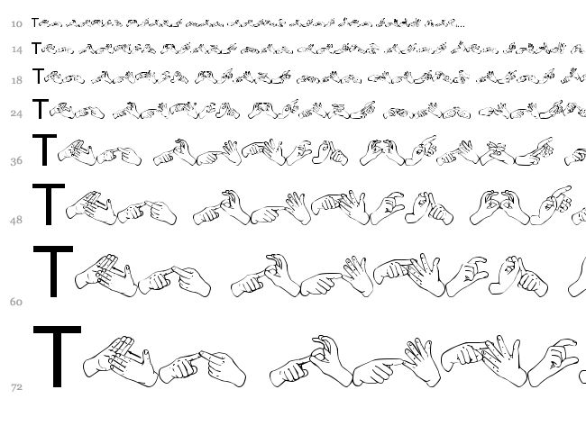 AdmanGraphics Auslan font waterfall