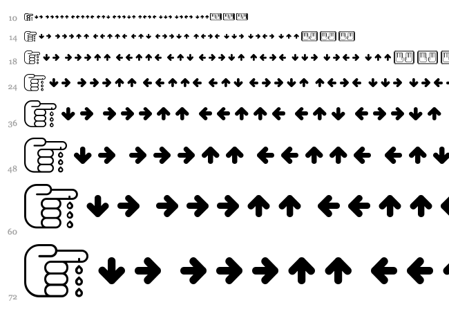 All My Hands font waterfall