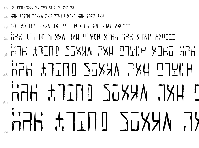 Ancient G Written font waterfall