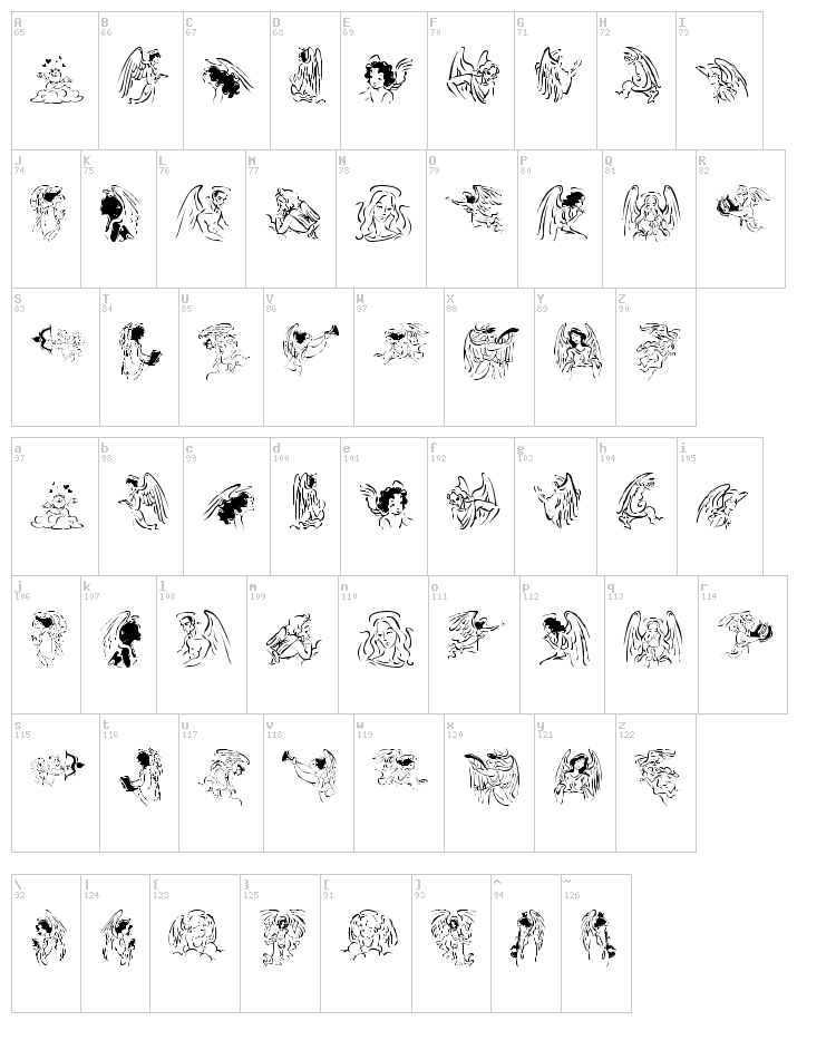Angelinos font map