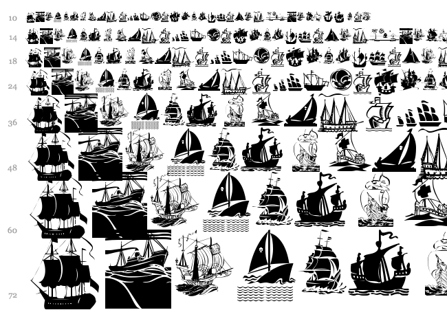 Armada Pirata font waterfall