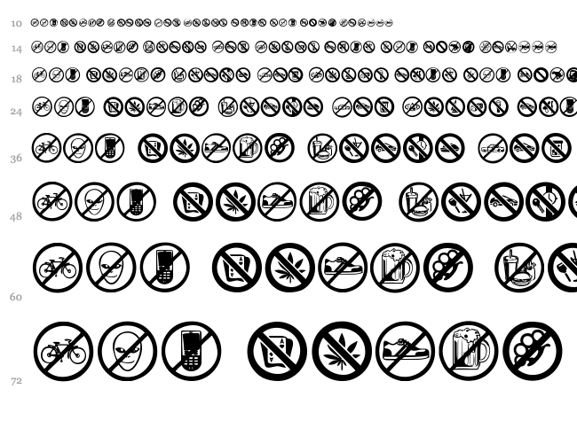 Banned World font waterfall