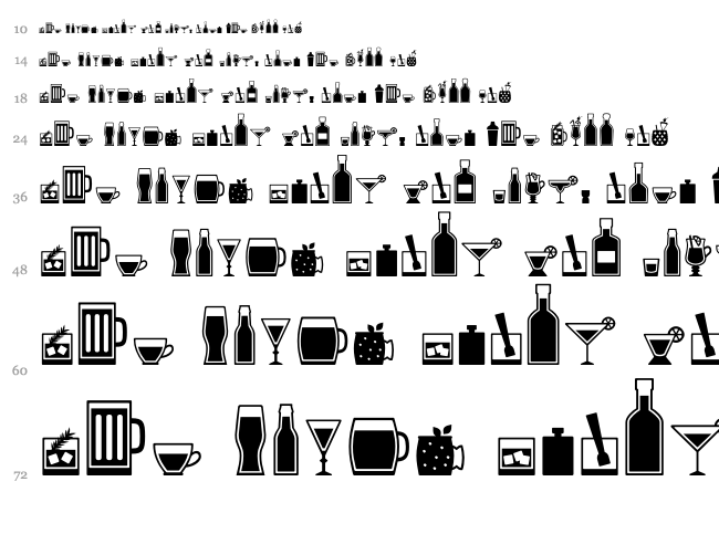 Bar Book font waterfall