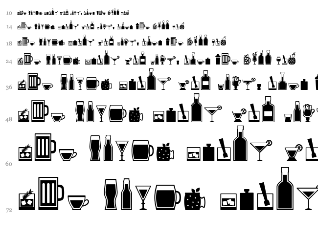 Bar Book font waterfall