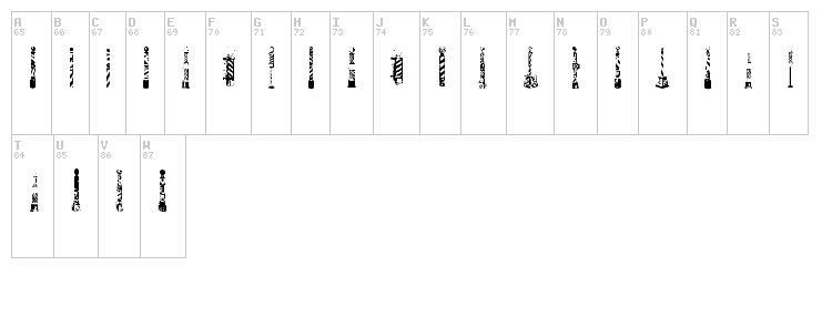 BarberPoles font map