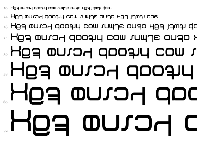 Betazed font waterfall