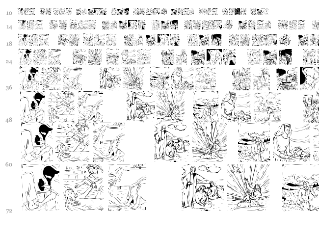 Biblish Pictures font waterfall