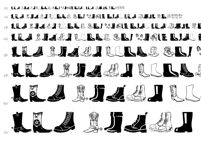 Boots font waterfall