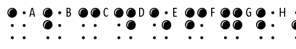 Braille Latin font