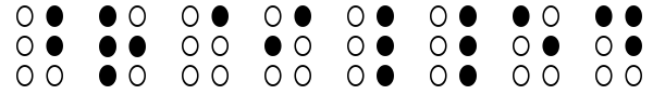 Brailled font