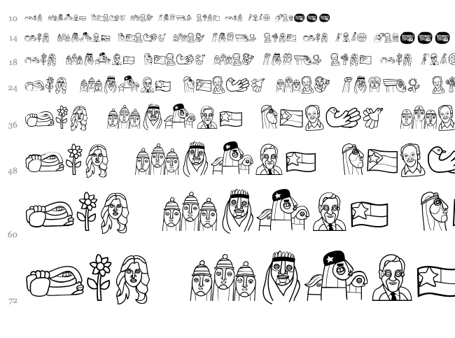 BRP font waterfall