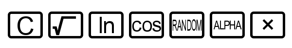 CalcHux font preview