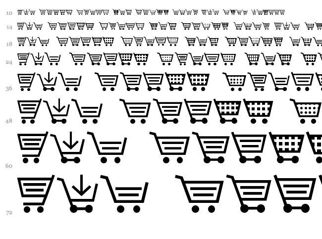Cart O Grapher font waterfall