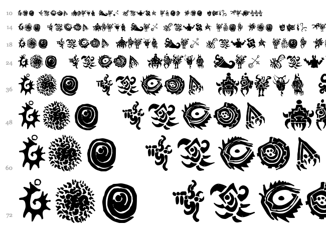 Cathzulu Extraz font waterfall