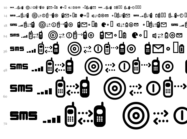 Cellpic font waterfall
