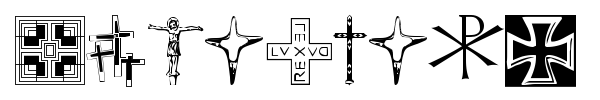 Christian Crosses font preview