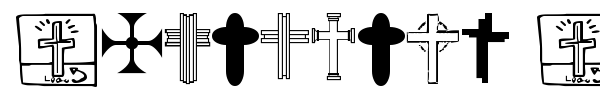 Christian Crosses font preview