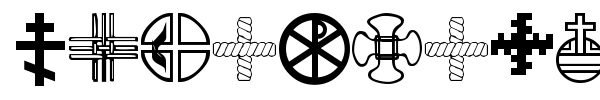 Christian Crosses font preview
