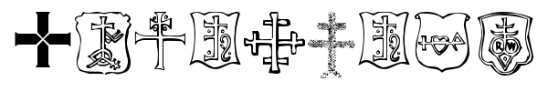 Christian Crosses font preview