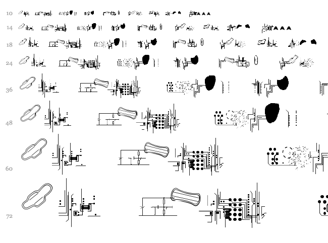 CroCro font waterfall
