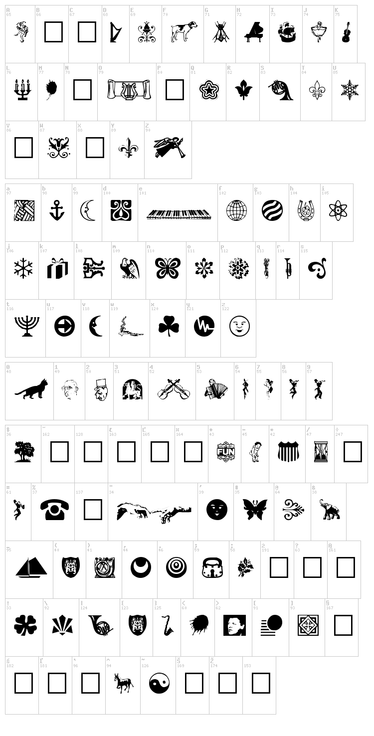 DaOth font map
