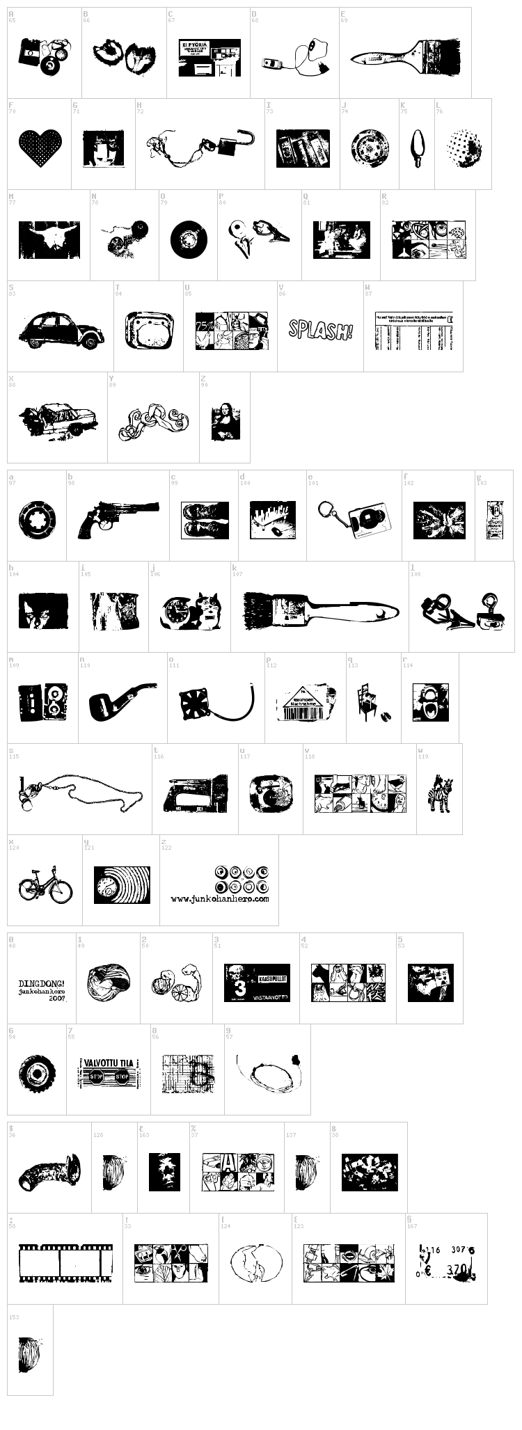 DingDong font map