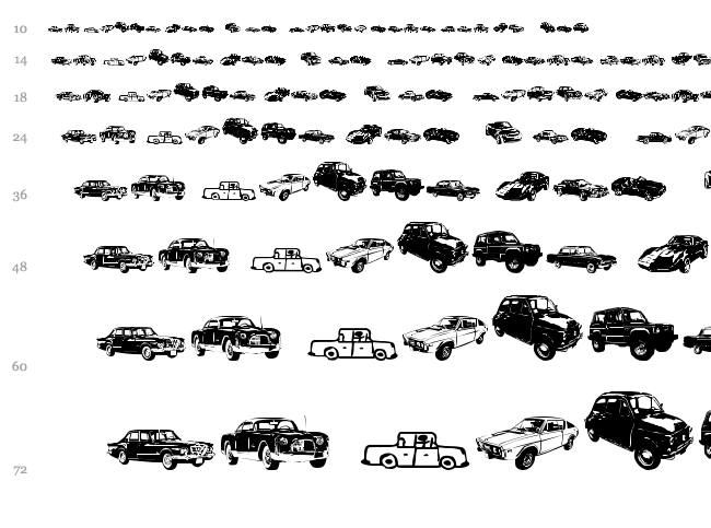 DJ Autocar font waterfall