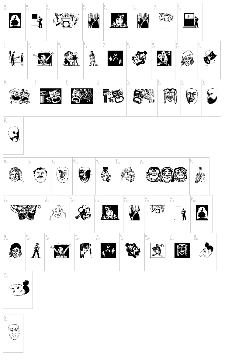 Drama And Co font map