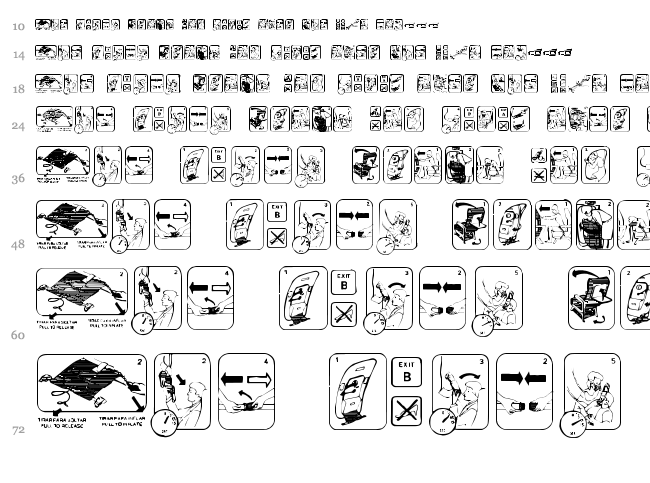 Fasten Your Seat Belt font waterfall