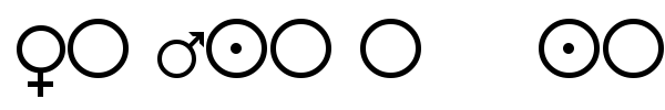 Female and Male Symbols font