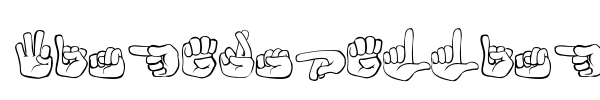 Fingerspelling font