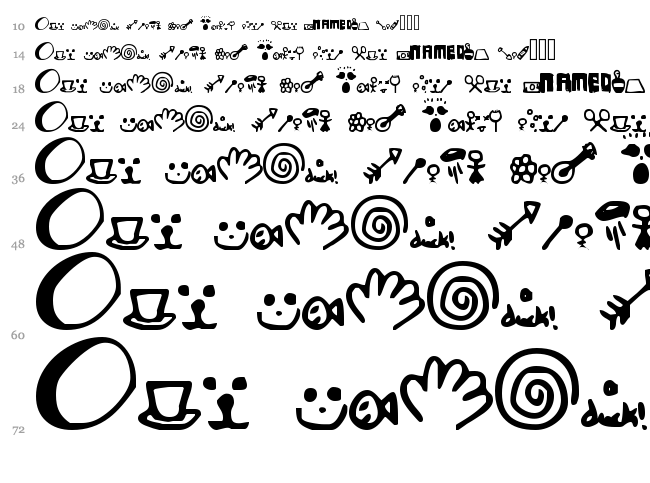 FSO Never Named font waterfall