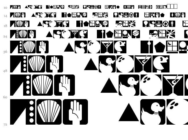 GeoType font waterfall
