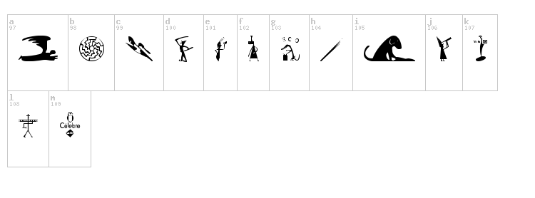 Guto Lacaz PW font map
