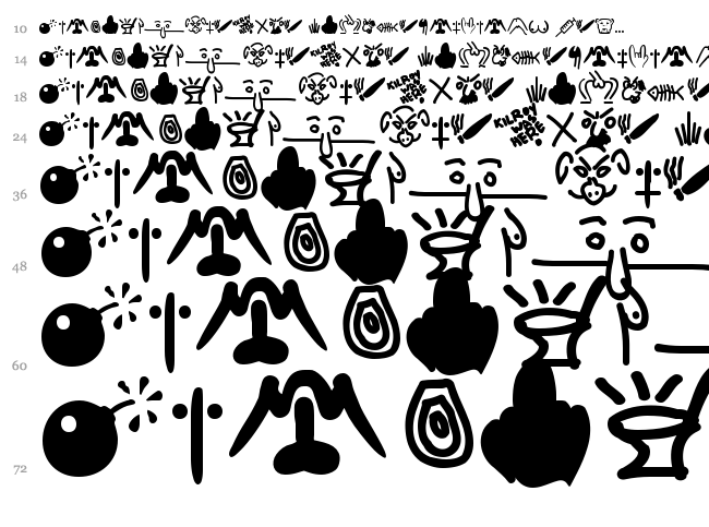 Hard Talk font waterfall