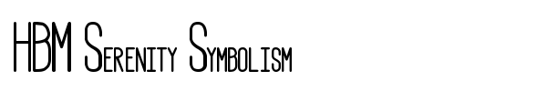 HBM Serenity Symbolism font preview
