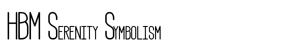 HBM Serenity Symbolism font preview